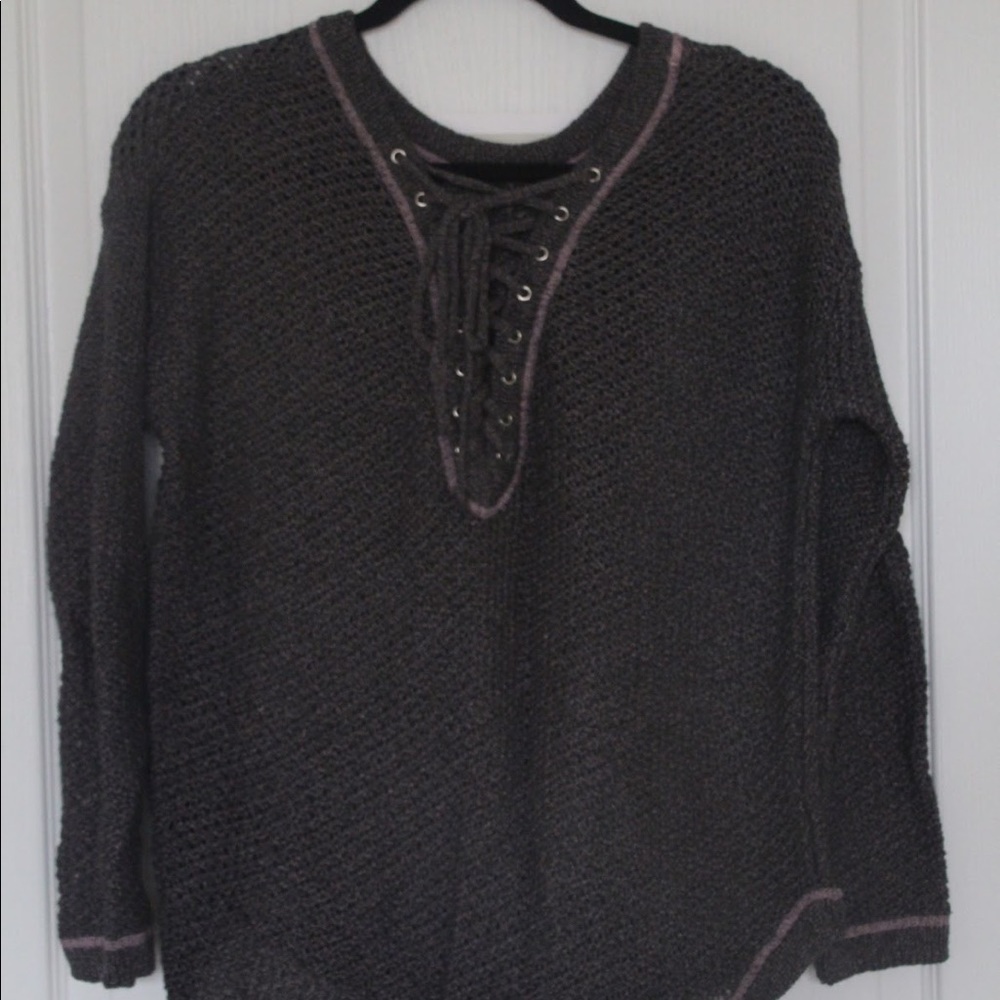 UO Lace Up Sweater